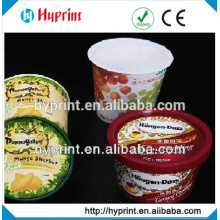 Пользовательские пластиковые в плесени наклейка этикетки для мороженого Кубок